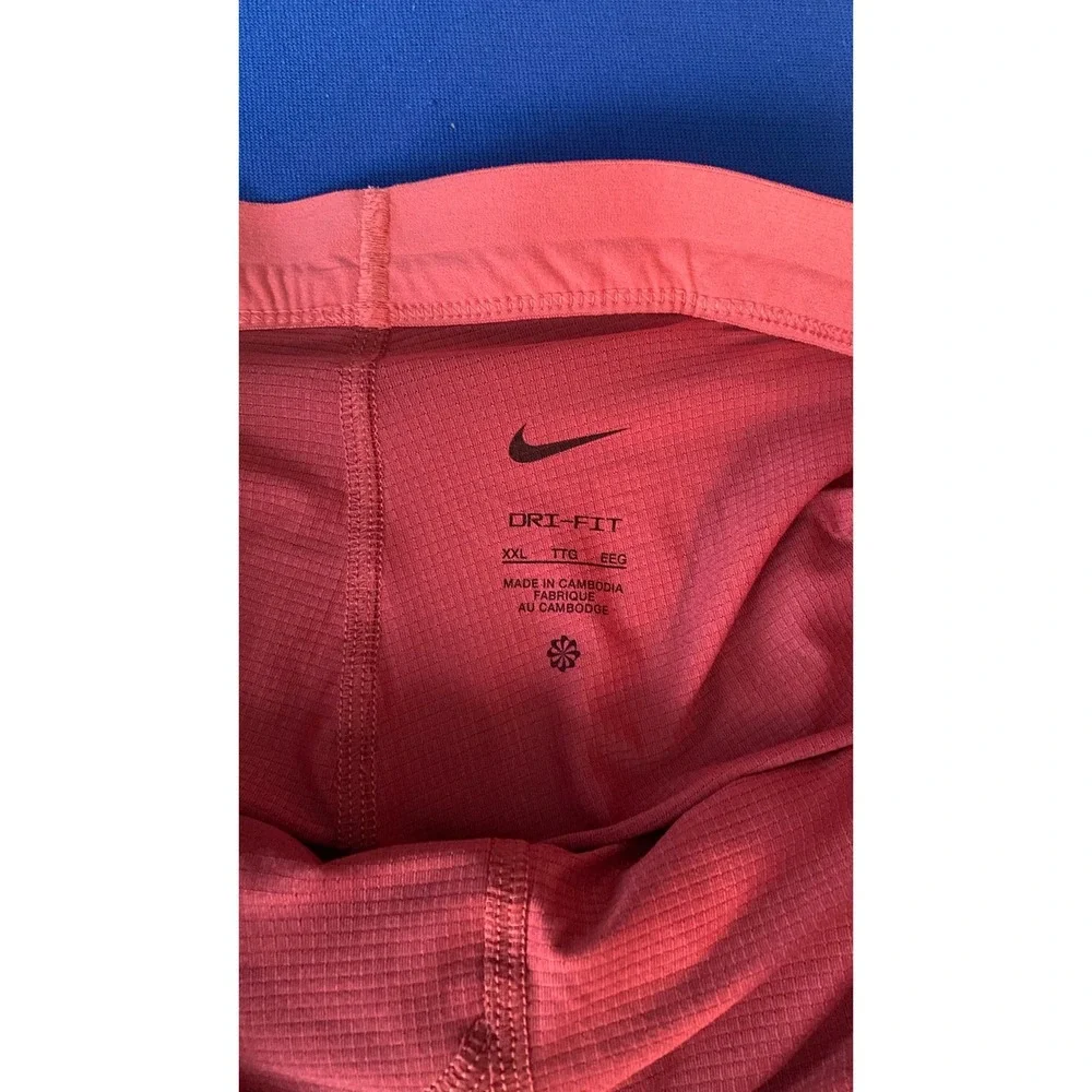 Nike Running Dri-FIT Shorts Men XXL Coral orange Athletic Training Zipper Pocket